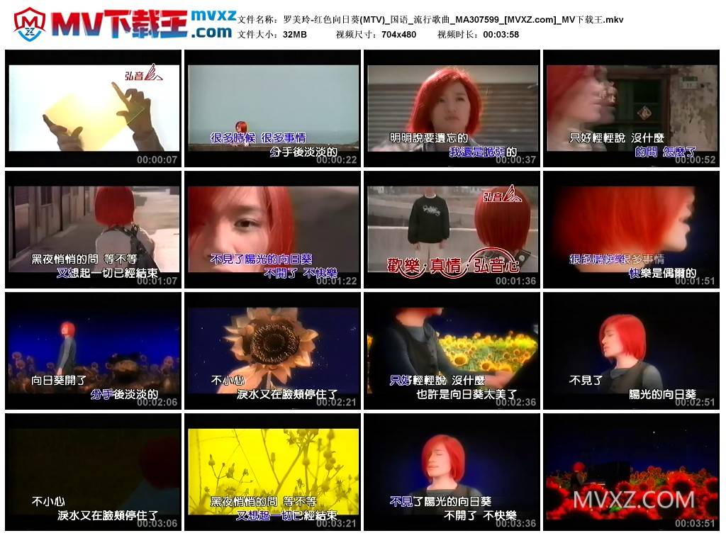 罗美玲-红色向日葵(MTV)_国语_流行歌曲_MA307599